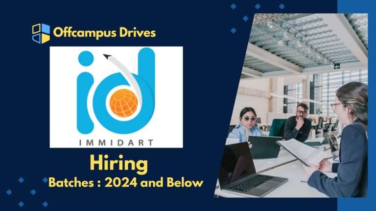 Immidart Technologies Hiring For Multiple Roles